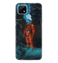 Realme C11 C21 C21Y C25Y C11 2021 Kılıf Desemli Silikon Astronot Smoke 1769