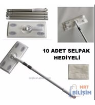 Yeni Model Kuru Toz Alma Mopu Islak Zemin Mopu Kullan At Temizlik Seti Selpak Takılan Mop Kullan At Mop