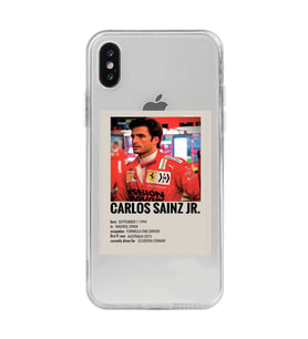 Iphone Xsmax Uyumlu Carlos Sainz Desenli Şeffaf Telefon Kılıfı