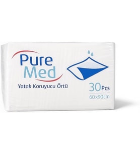 Koruyucu Örtü 60x90 cm – 30'lu Tek Kullanımlık Sıvı Geçirmez Hasta Altı Örtüsü Yüksek Emici Ped Bebek, Yetişkin, Yaşlı ve Evcil Hayvan Bakımına Uygun