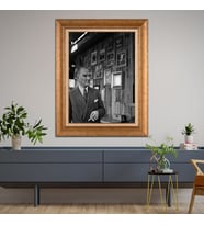 Altın Paspartulu Atatürk  Çerçeveli Tablo C1052 (Gold)