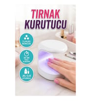 3 UVLED Boncuklu Mini Tırnak Kurutucu 30 Saniye Hızlı Jel Oje Kurutma Cihazı
