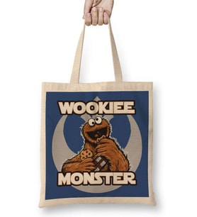 Wookiee Monster Kurabiye Canavarı Bez Çanta Uzun Saplı