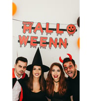 Halloween Yazılı Cadılar Bay Harf Banner 1,2 m Kır