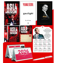 Asla Vazgeçme - Ayraç - Kartpostal - Poster - Gaslight -  2026 Ajanda Gazi Paşa - Ayyıldız Ahşap Duvar Takvimi - Masa Takvimi