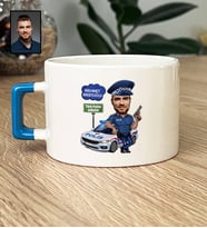 Kişiye Özel Kişiye Özel Karikatürlü Erkek Polis Lüks Fincan Polisler Günü Hediyesi