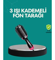 Kurutmalı Saç Şekillendirici Fönlü Fırça 1200 Watt Güç