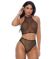 Siyah Transparan Fantazi Takım TM1123