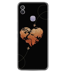 Infınıx Hot 10i Kılıf Silikon Desen Özel Seri Plane Heart 1721