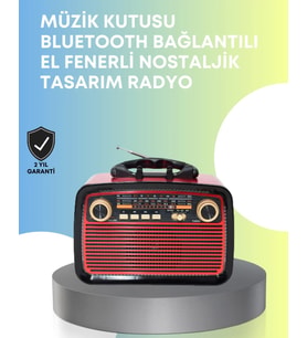 Taşınabilir Bluetooth Hoparlör – Modern Teknoloji ile Nostaljik Radyo Deneyimi, FM/AM Fonksiyonu