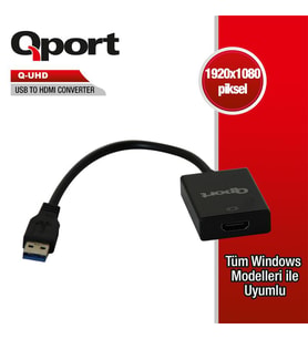 QPORT Q-UHD USB 3.0 TO HDMI DÖNÜŞTÜRÜCÜ