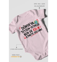 Teyzeye Özel Kısa Kollu Bebek Body %100 Pamuk