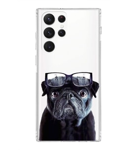 PrintiFy Samsung Galaxy S22 Ultra ile Uyumlu Köpek 3 Kamera Korumalı Şeffaf Kılıf
