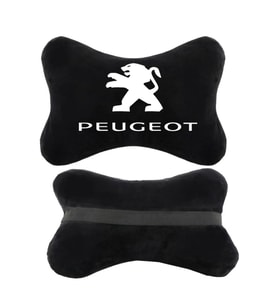 Peugeot Siyah Ortopedik Oto Boyun Yastığı Koltuk Yastığı Boyun Yastığı Papyon Yastık 2 Adet