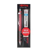 ROTRING TIKKY VERSATİL + MİN + SİLGİ 3'LÜ OKUL SETİ - 0.7 mm KIRMIZI