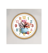 bilge Tasarım Çocuk Odası Duvar Saati 30 x 30 CM (Çok Renkli)