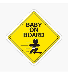 Arabada bebek var Baby On Board Sticker Yapıştırma 19CM md18
