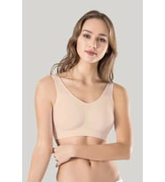 Giyim Kadın Gri Kalın Askılı Çıkarılabilir Pedli Örme Seamless Dikişsiz Basic Büstiyer