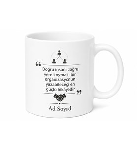 İnsan Kaynakları Yöneticisine Hediye Performans Mülakat Yetenek Özel Tasarım Kupa Bardak