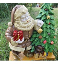 Polyester Çam Ağaçlı Noel Baba
