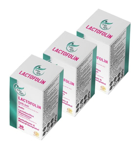 Lactofolin Folik Asit, Kolin, Probiyotik, Multivitamin 30 Kapsül - 3'lü