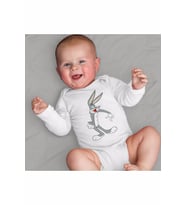 Bebek Beyaz Bugs Bunny Tasarım Body