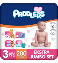 Bebek Bezi 3 Numara Midi (4-9 Kg) 280 Adet – Ekstra Set