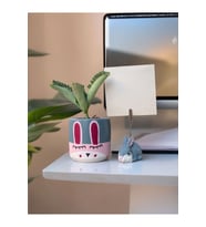 Sevimli Kawaii Tavşan saksı ve Not Tutucu Set hediyelik ofis seti