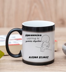 Kişiye Özel Varmış Ki Yemiş Diyelim Esprili Sihirli Kupa Bardak