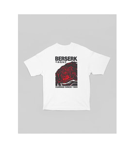 Berserk Guts Cursed Since 1989 Baskılı Unisex Oversize Anime Karakter Tişört