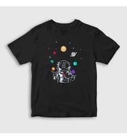 Presmono Unisex Çocuk Siyah More Space Astronaut Space Astronot Uzay T-Shirt 282629tt