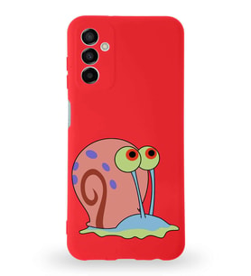 Samsung Galaxy M23 Uyumlu Lansman Kılıf Altı Kapalı İçi Kadife  Salyangoz Gary Tasarımlı  Kapak (Şeffaf)