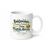 Baklavanın Üstünü Yiyenlere Fıstık Avcısı Gaziantep Lezzeti Kupa Bardak Hediye