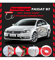 Volksvogen Passat B7 Oto Araç Kapı Koruma Fitili 5metre Parlak Kırmızı Renk