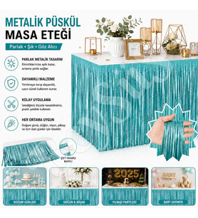 Masa Püskülü Turkuaz
