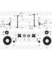MONDİAL ATV MD200 JACKAL ÖN PORYA SARI KOMPLE ORJ
