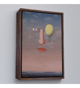 Çerçeveli Rene Magritte - Güzel İlişkiler Tablosu - Les Belles Relations (Siyah)