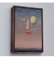 Çerçeveli Rene Magritte - Güzel İlişkiler Tablosu - Les Belles Relations (Siyah)
