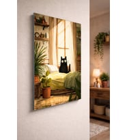 Kırılmaz Cam Tablo 5mm (Kalın) - Ev İşyeri Duvar Dekorasyonu – KEDİ Tasarımlar (DİKEY) (Çok Renkli)