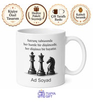 Satranç Eğitmenine Özel Tasarım Kupa Bardak Zeka Dolu Hediye Porselen Mug