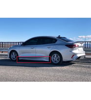 Ford Focus 4 Sedan Yan Marşpiyel Seti Plastik 2 Adet Mat Siyah 2019 2020 2021 2022 2023 2024 2025 karlık+ek+bodykit