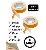 Süngerli Çift Taraflı Ultra Yapışkan Iç Dış Mekan Tamir Çok Amaçlı Köpük Bant 2 Mt 19 Mm
