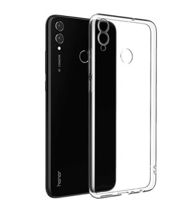 Huawei Honor 8C Uyumlu Kılıf Zore Süper Silikon Kapak (Renksiz)
