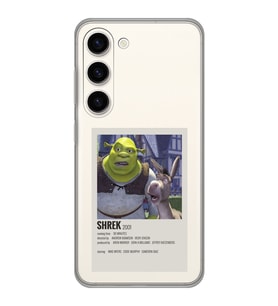 Samsung Galaxy S23 Uyumlu Shrek Minimalsit Poster Desenli Şeffaf Telefon Kılıfı
