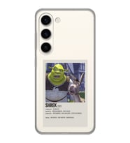 Samsung Galaxy S23 Uyumlu Shrek Minimalsit Poster Desenli Şeffaf Telefon Kılıfı