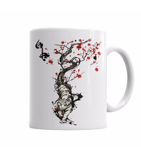 Tigre Chines Kupa Bardak Porselen