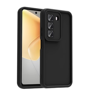 Infinix Hot 50 4G Uyumlu Kılıf Kamera Korumalı Zore Ananas Kapak (Siyah)