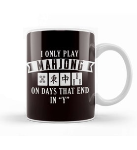 Mahjong Mother Player Board Game Mah-Jongg China Solitaire Kupa Bardak Porselen