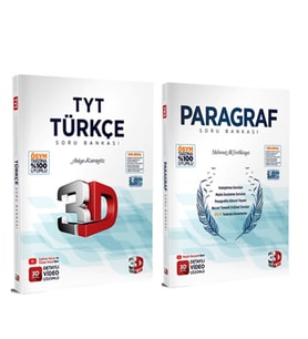 3D TYT Türkçe ve Paragraf Soru Bankası Seti 2 Kitap