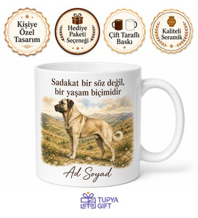 Kangal Köpeği ve Doğası Hatıra Kupası Sivas Kangal Hediye Bardak